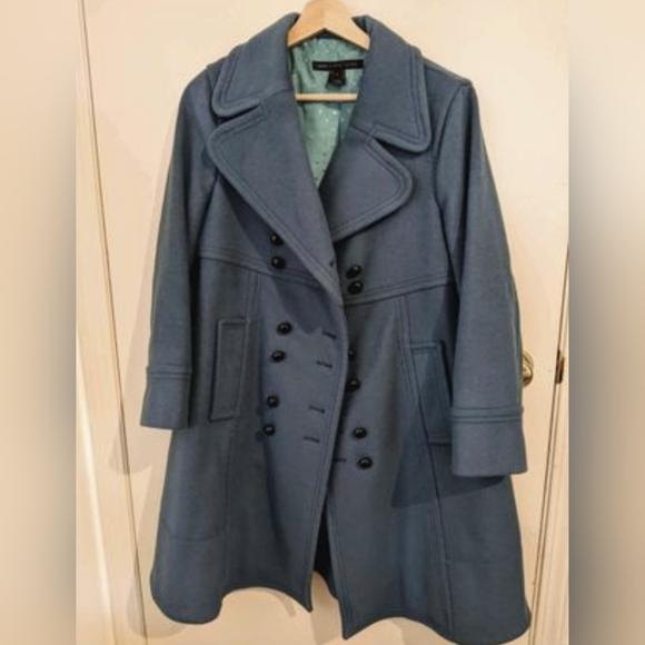 Marc Jacobs teal coat L - Picture 2 of 4